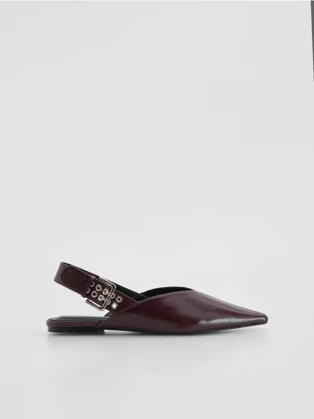 Reserved Ballerine con cinturino a T - mogano
