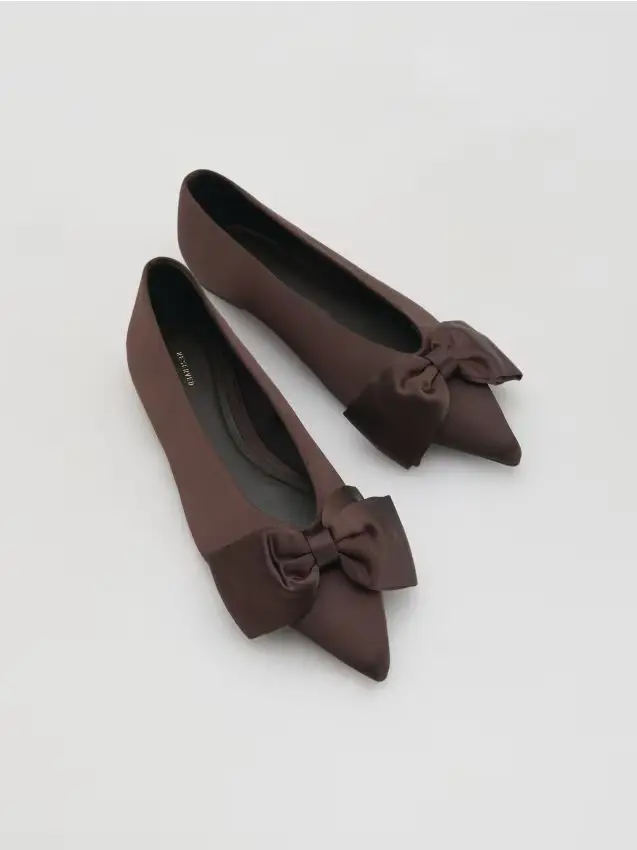 Reserved Ballerine con fiocchi - marrone scuro