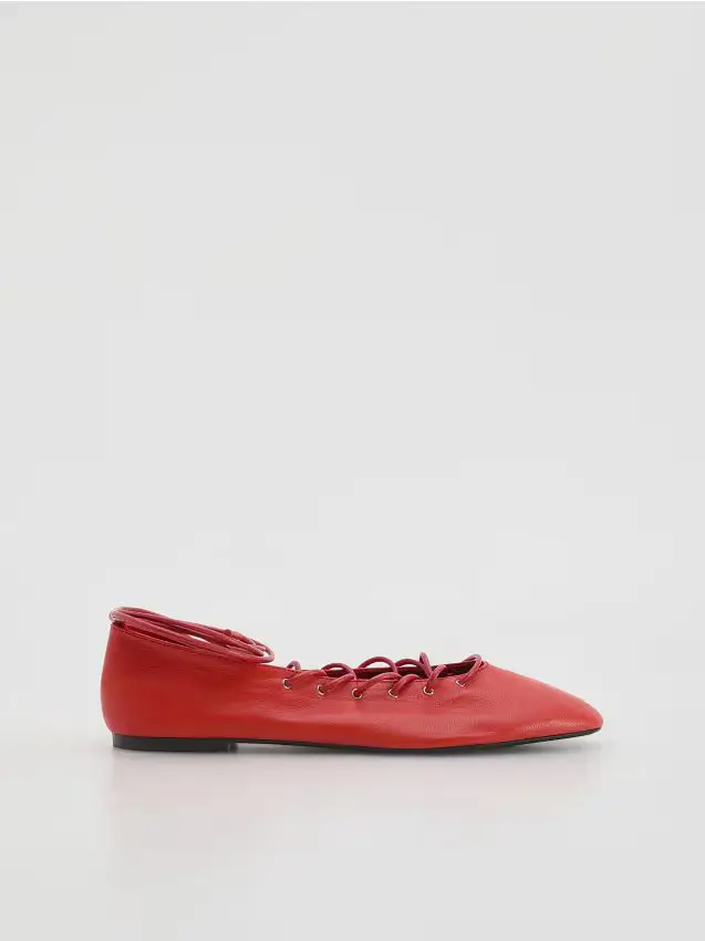 Reserved Ballerine in pelle di pecora - rosso