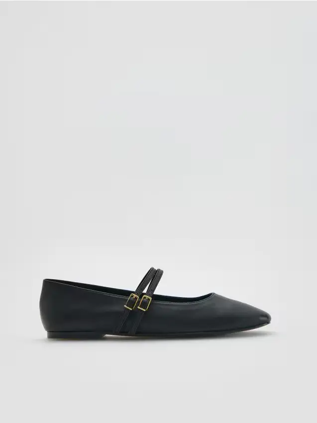 Reserved Ballerine in pelle - nero