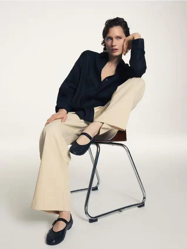 Reserved Ballerine in pelle - nero