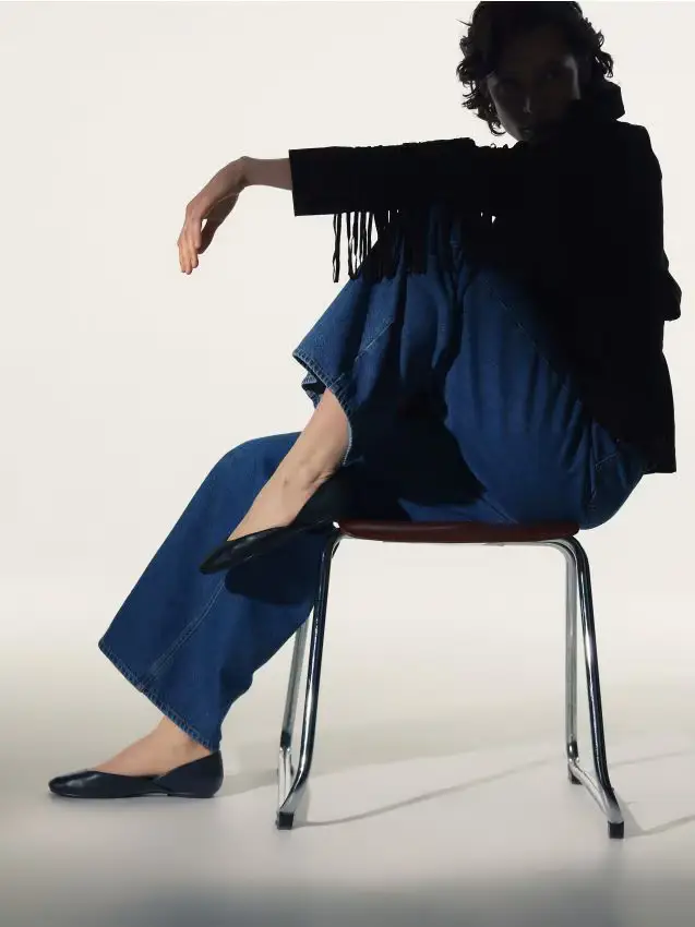 Reserved Ballerine in pelle - nero