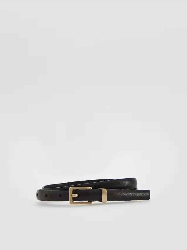 Cintura in pelle - marrone scuro