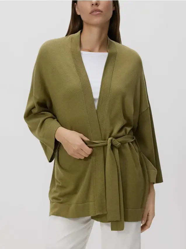 Maglione a kimono - verde oliva chiaro