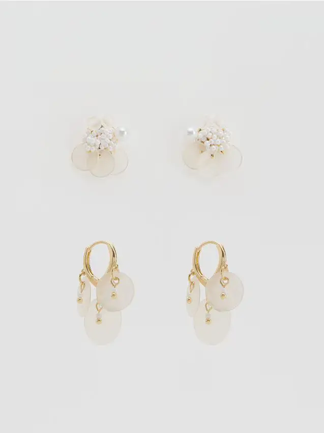 Mother of pearl earrings - bianco