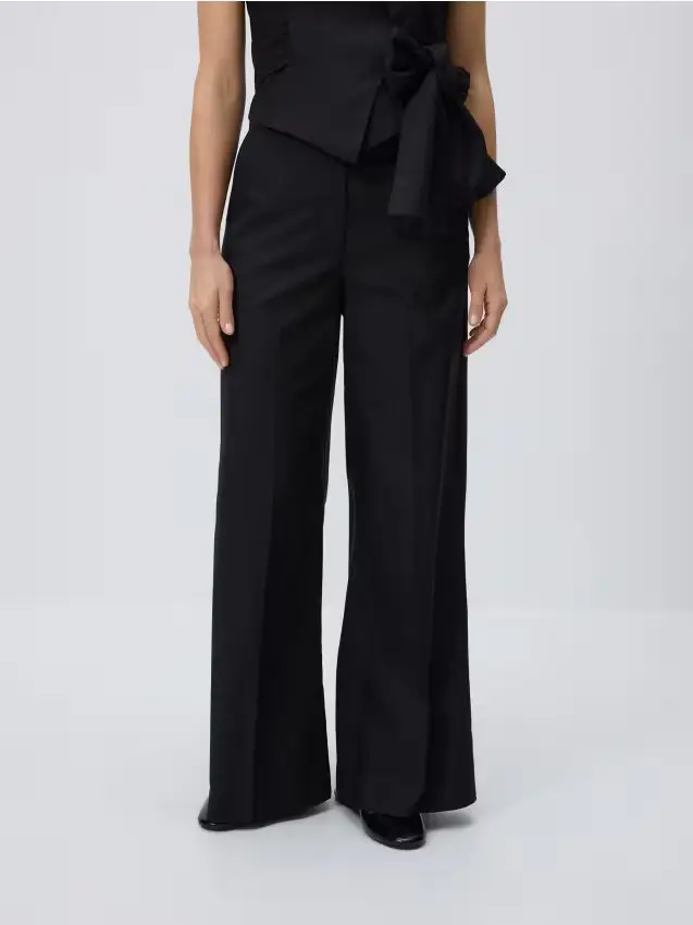 Pantaloni in lyocell - nero