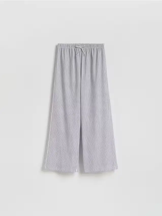 Pantaloni larghi a righe - grigio scuro