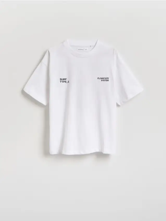 T-shirt con stampa - panna
