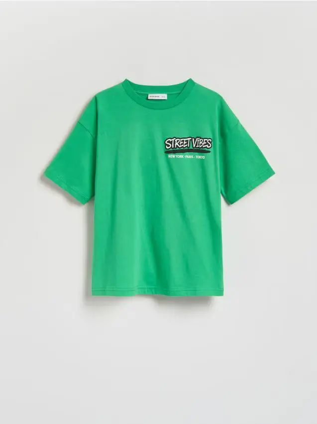 T-shirt con stampa - verde