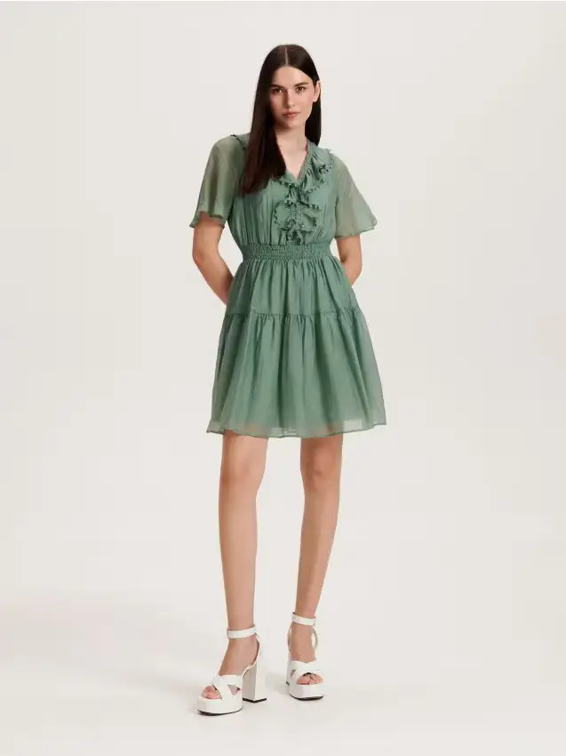 Vestito in misto lyocell - verde pallido