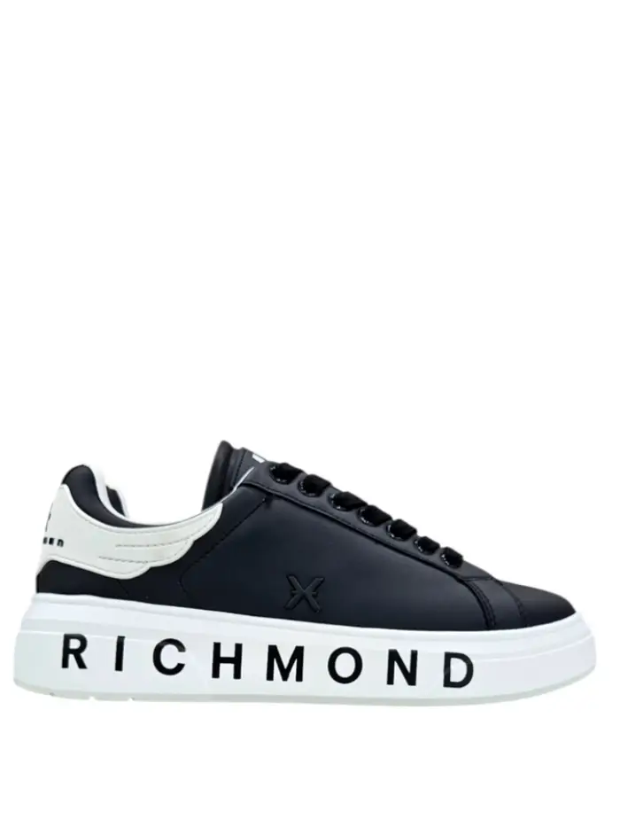 scarpe nere uomo maxi logo