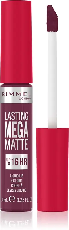 Rimmel London Lasting Mega Matte Colore labbra 940-Rock Me Purple 7, 4ml