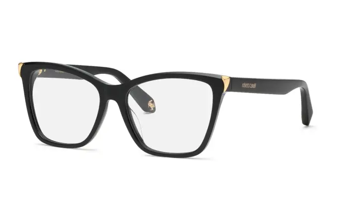 Roberto Cavalli Donna VRC101M 700 Montature da vista Acetato Nero Farfalla