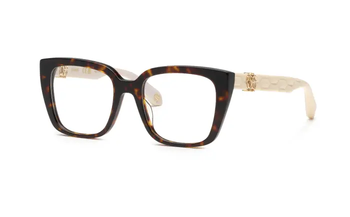 Roberto Cavalli Donna VRC106M 743 Montature da vista Acetato Havana Farfalla