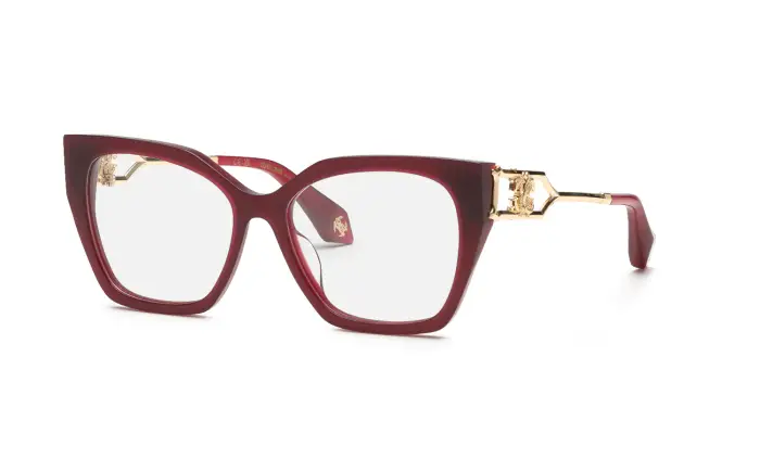 Roberto Cavalli Donna VRC120 06PJ Montature da vista Acetato Viola Farfalla