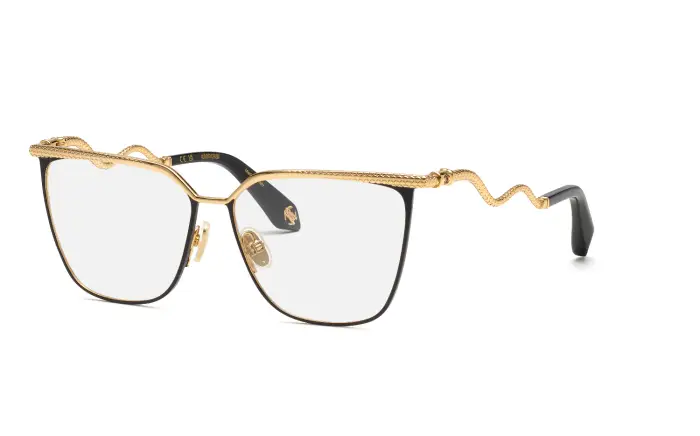 Roberto Cavalli Donna VRC122M 301 Montature da vista Metallo Oro Farfalla