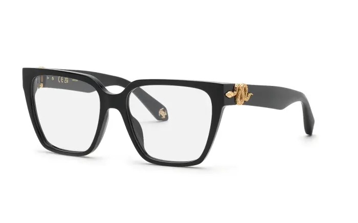Roberto Cavalli Donna VRC145M 700 Montature da vista Acetato Nero Farfalla