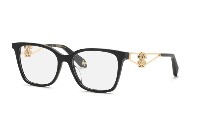 Roberto Cavalli Donna VRC149 700 Montature da vista Acetato Nero Farfalla