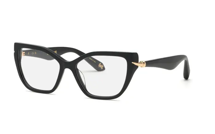 Roberto Cavalli Donna VRC161M 700 Montature da vista Acetato Nero Farfalla