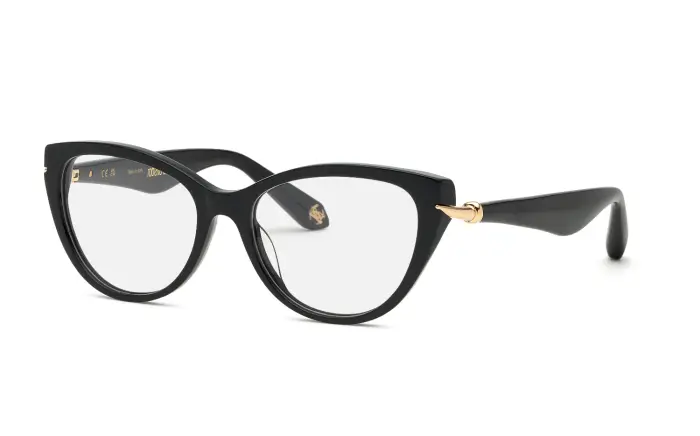 Roberto Cavalli Donna VRC162M 700 Montature da vista Acetato Nero Farfalla