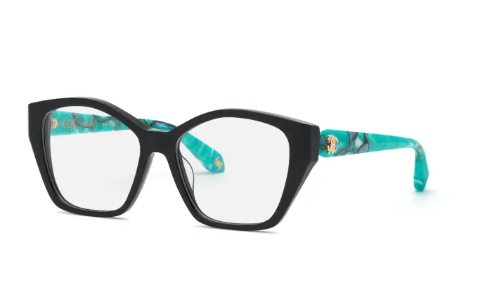 Roberto Cavalli Donna VRC164M 700Y Montature da vista Acetato Nero Geometrica