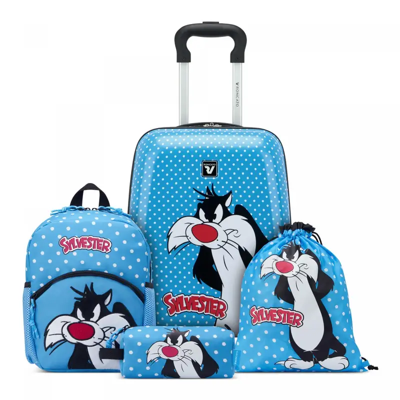 Roncato Looney Tunes Dlx Set Valigie (cabina, Zaino Bambino) - Silvestro