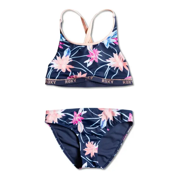 Costume da bagno 2 pezzi da bambina Roxy Roxy Sporty Bleu