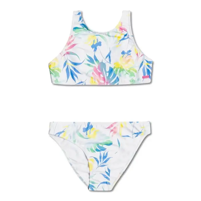 Costume da bagno 2 pezzi per bambina Roxy Good Romance Blanc
