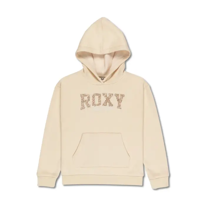 Felpa da bambina con cappuccio Roxy Surf Feeling Brushed VT Beige
