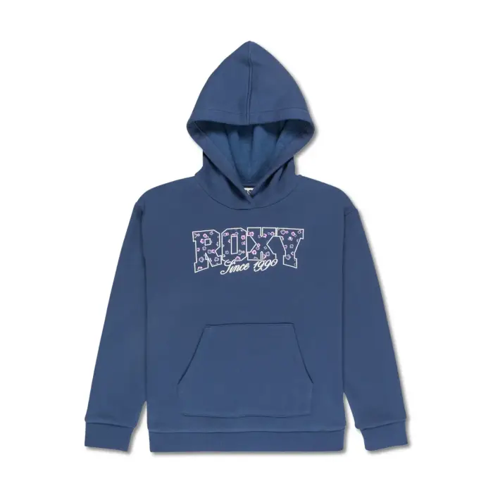 Felpa da bambina con cappuccio Roxy Surf Feeling Brushed VT Bleu