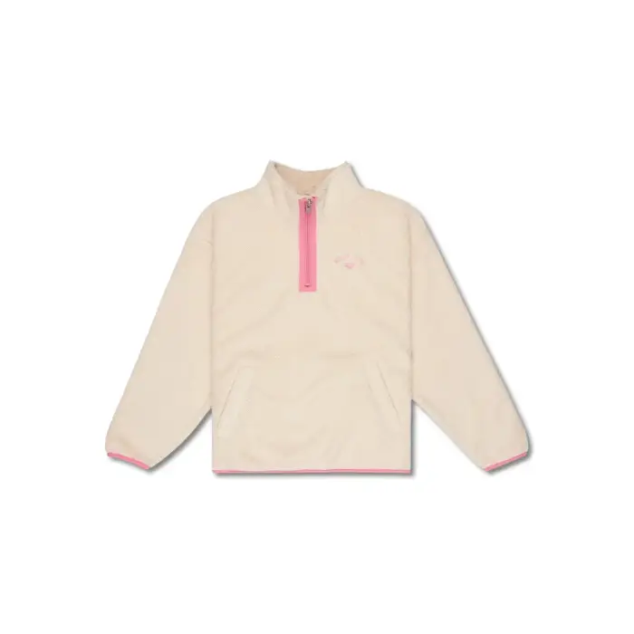 Pile mezza zip da bambina Roxy Lucky Blanc