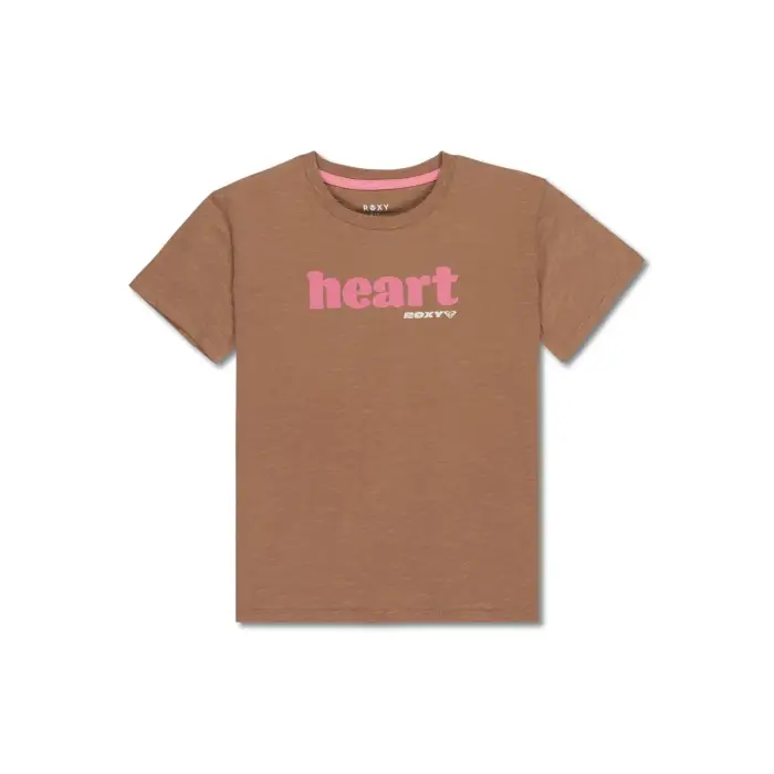 T-shirt da bambina Roxy Orchid Art Regular Marron