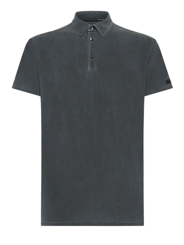 polo rrd techno wash piquè da uomo - nero
