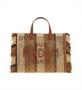 RUE MADAM PARIS per donna 1528 Borsa tote Casablanca marrone (OSFA), Casual, Poliuretano
