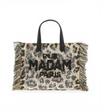 RUE MADAM PARIS per donna 1529 Mini borsa tote Casablanca con stampa animalier (OSFA), Casual, Animal Print, Poliuretano