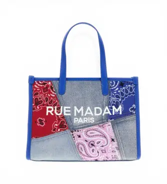 RUE MADAM PARIS per donna 1552 Mini borsa tote con stampa paisley multicolore (OSFA), Casual, Poliuretano