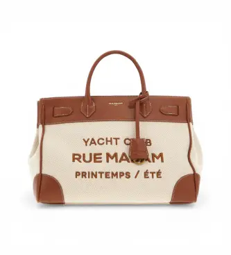 RUE MADAM PARIS per donna 1556 Borsa tote Riviera marrone (OSFA), Casual, Poliuretano