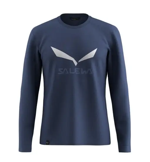 Salewa Solidlogo Dry - maglia a maniche lunghe - uomo Blue