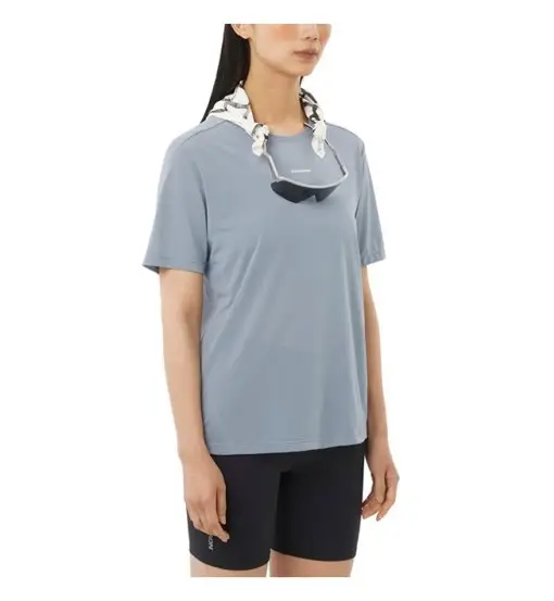 Salomon Shakeout Core SS W - T-shirt - donna Blue