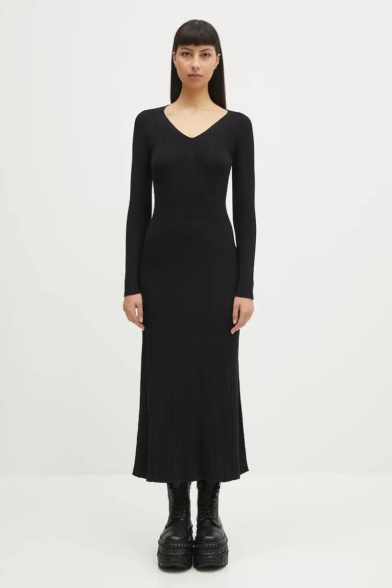 Samsoe Samsoe vestito Sacheryl V-Neck Nero