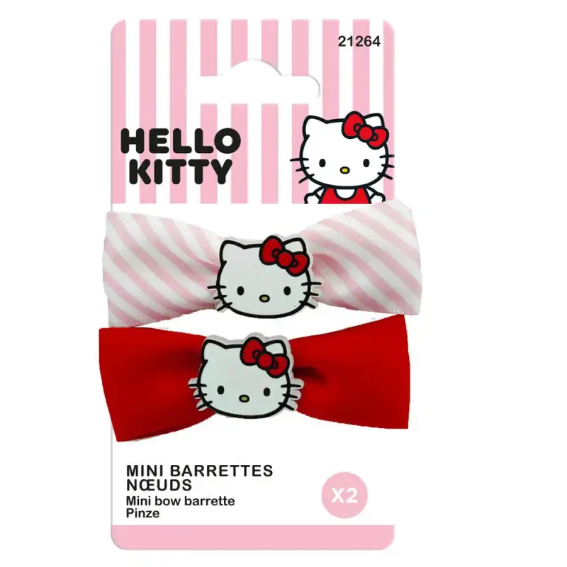 Sanrio Fermaglio per capelli da ragazza Hello Kitty (x2) Multicolore