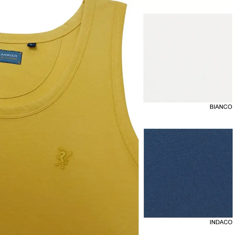 Sea Barrier Canotta spalla larga tinta unita cambogia da uomo bianco