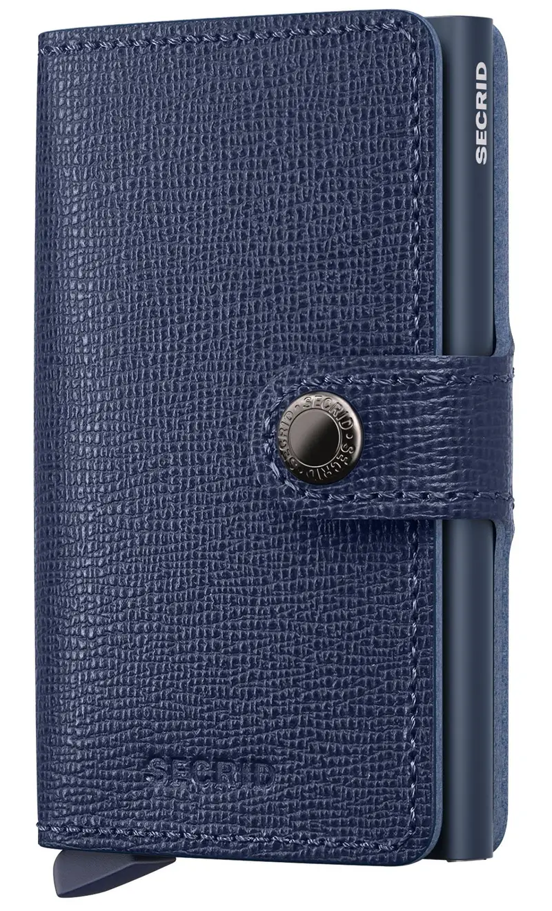 Secrid Mini portafoglio in saffiano, colore blu