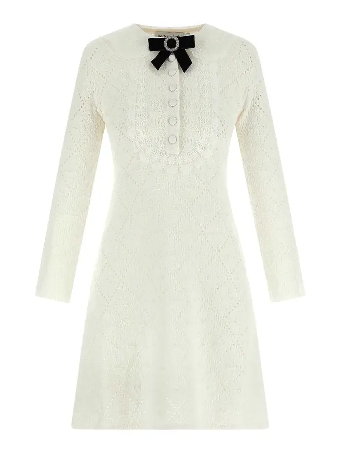 Self Portrait Abito in pizzo Bianco