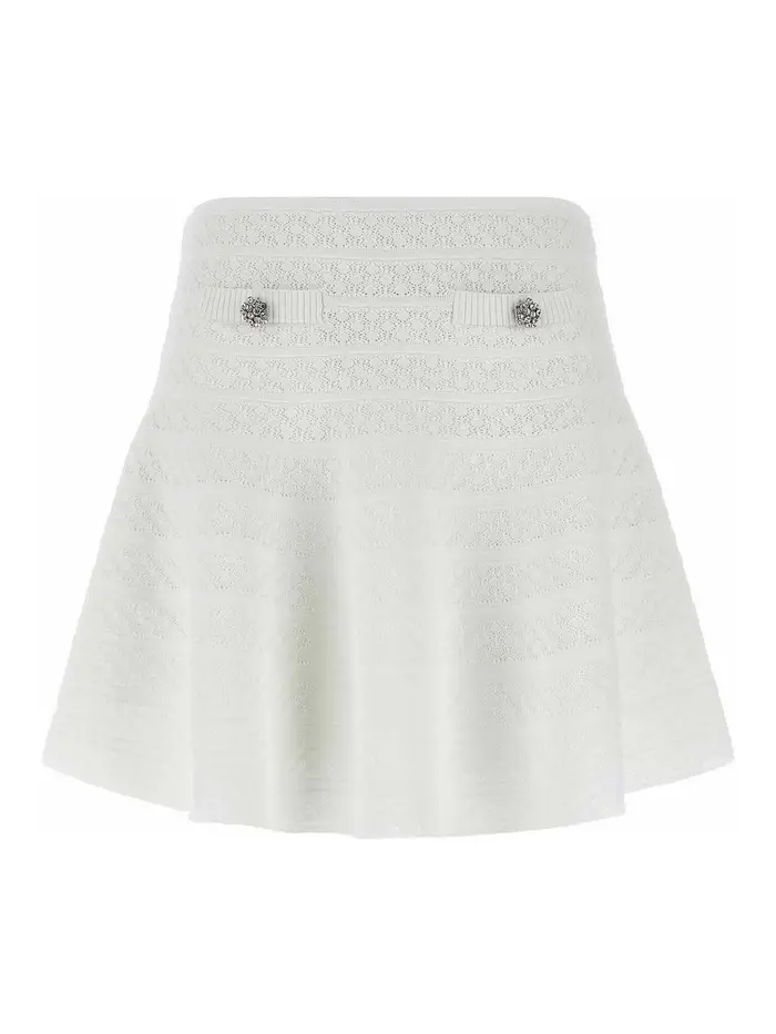 Self Portrait Mini-gonna Bianco