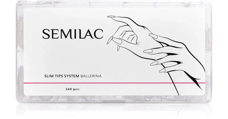Semilac Accessories Slim Tips Adesivi per unghie con effetto prolungato 240 pezzi