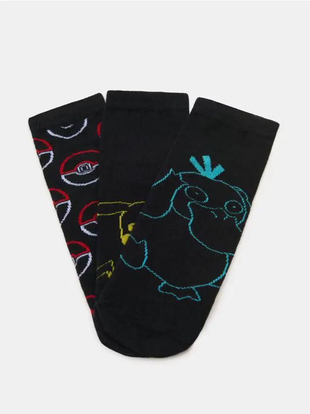 Confezione da 3 paia di calze Pokemon - nero