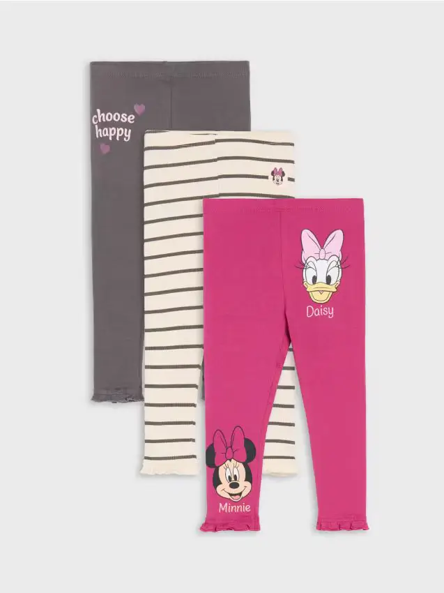 Sinsay Confezione da 3 paia di leggings Minnie Mouse - antracite