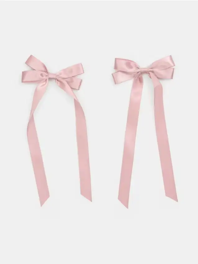 Sinsay Fermagli per capelli a forma di fiocco - confezione da 2 - rosa pastello