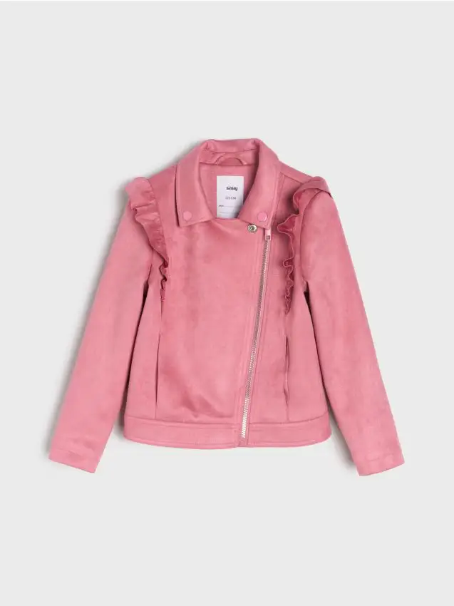 Giacca stile biker - rosa cipria